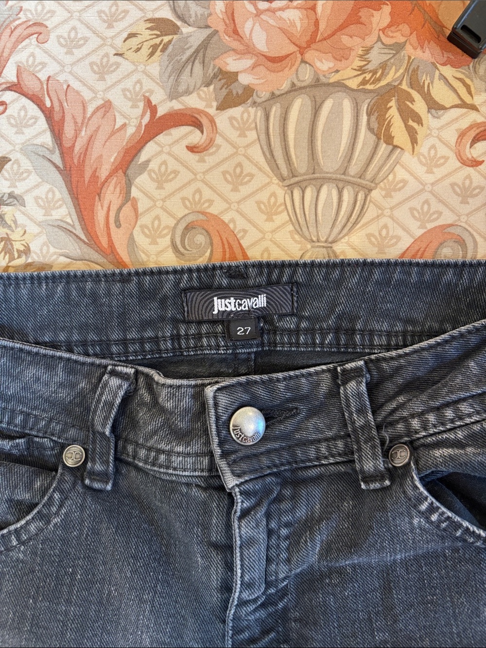 Just Cavalli Women's Washed Black Skinny Jeans (27)